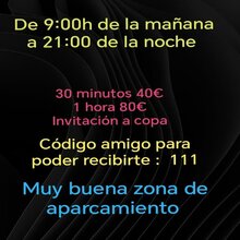 PARTICULARES De 9 MA&Ntilde;ANA A 21.00 NOCHE CON GANAS DE PASARLO BIEN  1h 80e