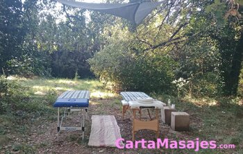 sexta imagen miniatura: Masajes con relajacion final manual al aire libre, individual y para parejas🍃🌿🌲