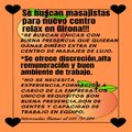 Se buscan masajistas